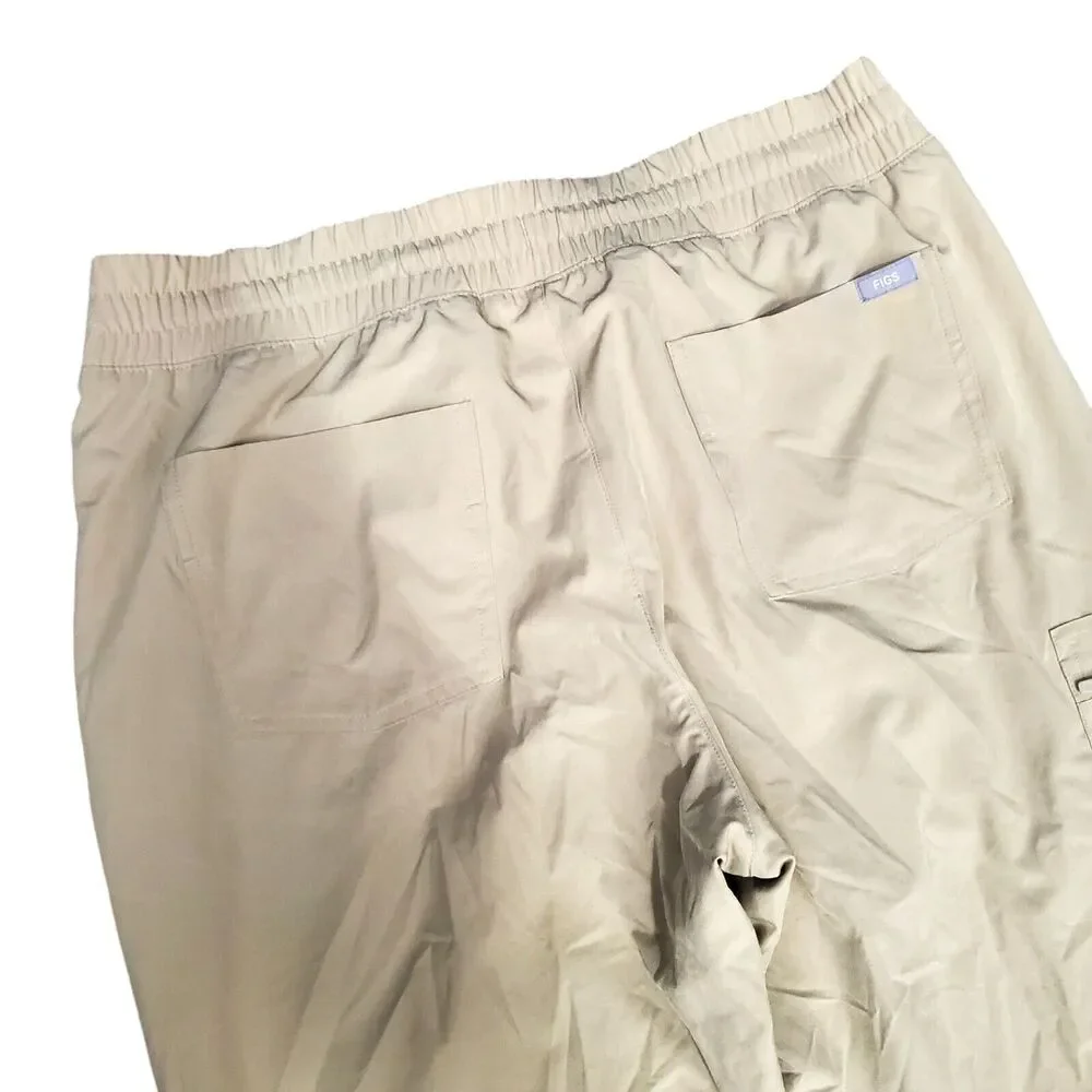FIGS Pants Mens XL Beige Scrubs Cairo Cargo Drawstring